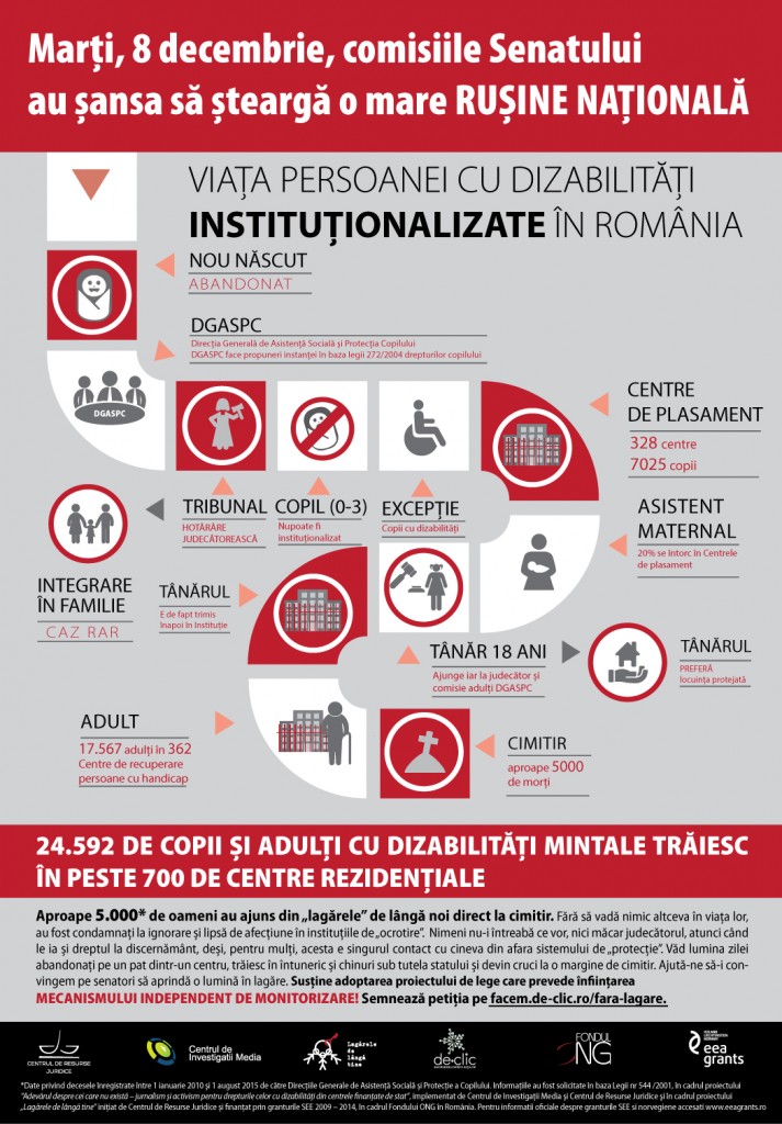 Traseul persoanei cu dizabilitati mintale institutionalizate in Romania