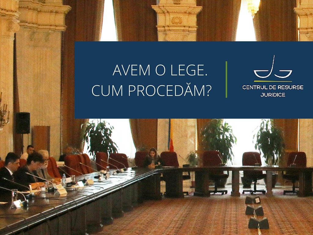 AVEM O LEGE.CUM PROCEDĂM-