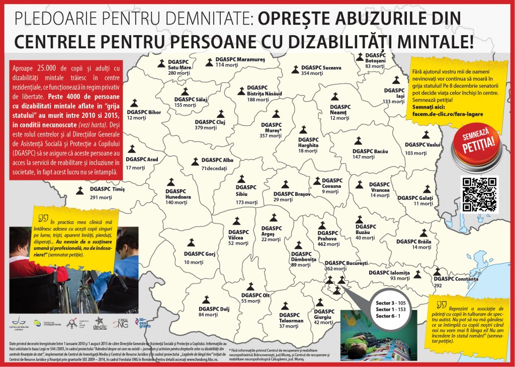 Harta deceselor actualizată – 4.500 de morți între 2010 – 2015