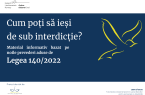 imafine și text. Textul spune: "cum poți să ieși de sub interdicție?"